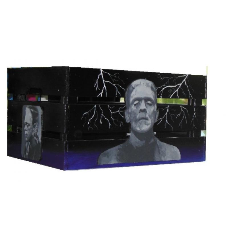 Frankenstein  Crate  ~ Classic Hand Painted Hand Made signed by Bill Schuler Free Shipping
