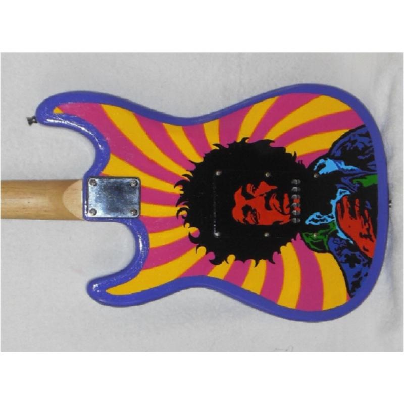 SOLD JIMI HENDRIX GUITAR Hand Painted Fender Guitar by Bill Schuler
