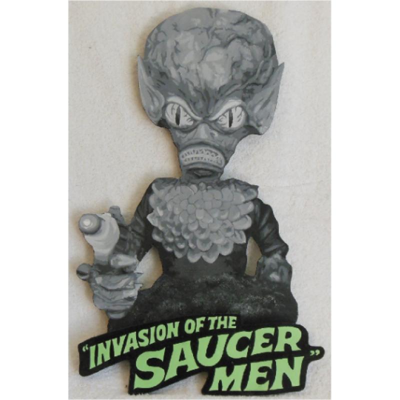 Invasion of the Space Men ~ Classic Hand Painted Hand Made Wall Art signed by Bill Schuler Free Shipping