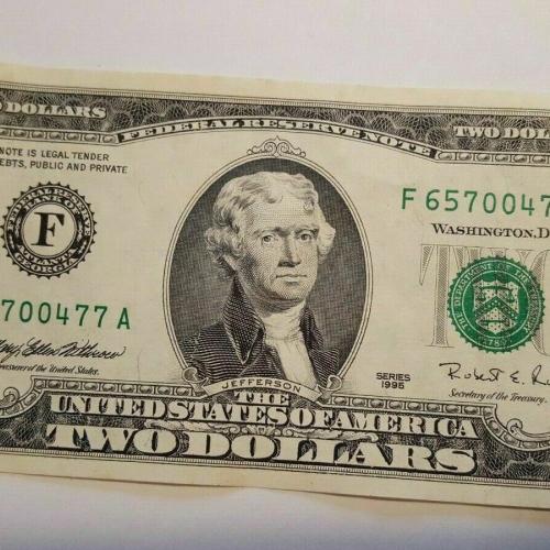 1995  x3 ✯Lightly Circulated Two Dollar Bill $2 Note Non Consecutive Lot Fancy